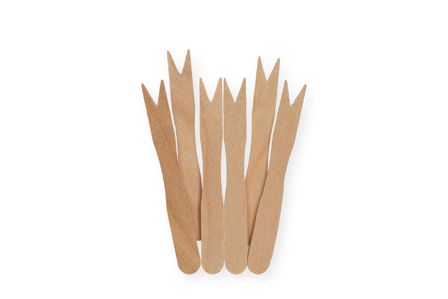 Bio Pommes Gabel, Holz Pommes Pieker, Einweg, Holz, 8,5 cm x 1,1 cm