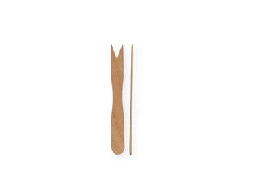 Bio Pommes Gabel, Holz Pommes Pieker, Einweg, Holz, 8,5 cm x 1,1 cm