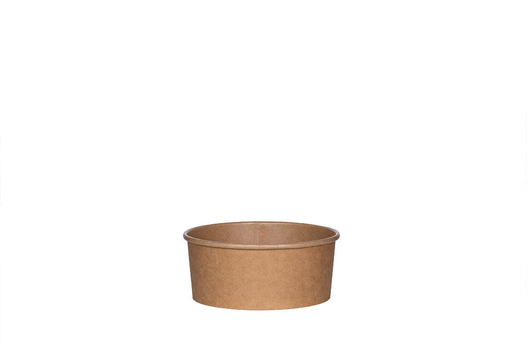 Bio Salatschale, Bowl, Kompostierbar, Karton, braun, 0°-70°C geeignet, 750 ml, Ø 150 mm