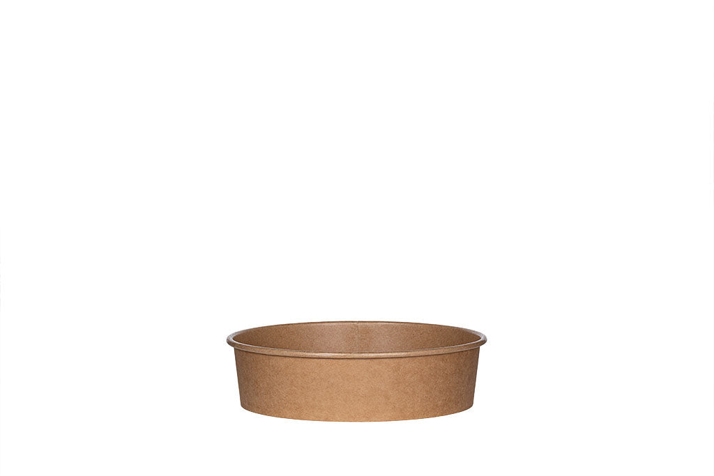 Bio Salatschale, Bowl, Kompostierbar, Karton, braun, 0°-70°C geeignet, 850 ml, Ø 180 mm
