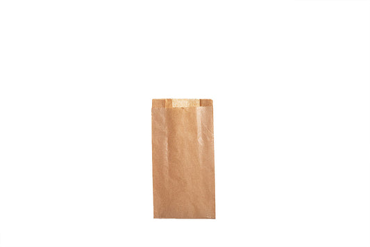 Faltenbeutel Bäckerei, braun, Typ 422, unbedruckt, 14 + 6 x 28 cm