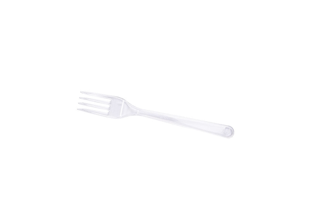 Gabel, Kunststoff, Mehrweg, transparent, 17,5 cm Länge – Malik GmbH