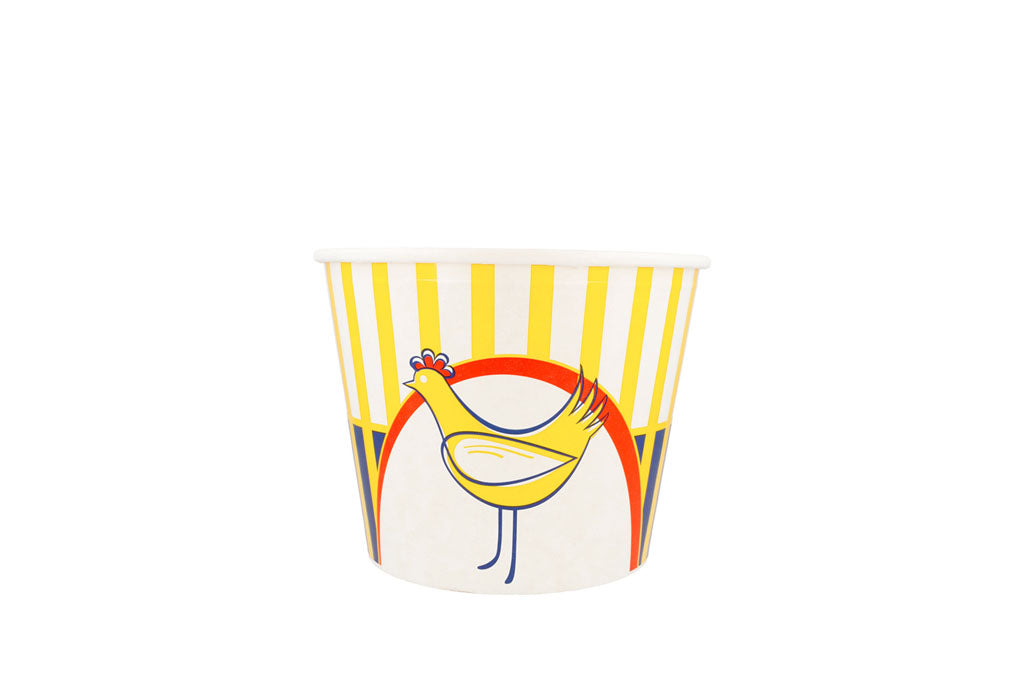 Hähncheneimer + Deckel, Chicken Bucket, bedruckt, Karton, 4500 ml, 16 x 16,8 cm Ø21,6 cm