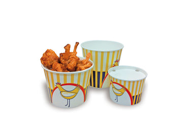 Hähncheneimer + Deckel, Chicken Bucket, bedruckt, Karton, 5100 ml, 16 x 21 cm Ø22,5 cm