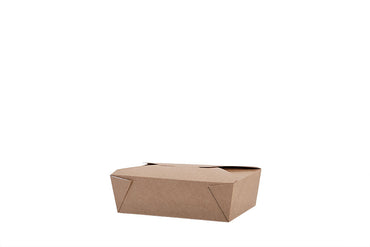 Lunchbox, Snackbox, "All Natural", Kraft-Papier, braun, ohne Kunststoff, fettdicht, 1600ml, 200 x 140 x 65 mm