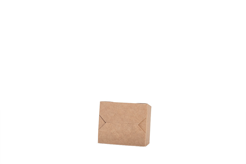 Lunchbox, Snackbox, "All Natural", Kraft-Papier, braun, ohne Kunststoff, fettdicht, 500ml, 110 x 90 x 50 mm