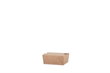 Lunchbox, Snackbox, "All Natural", Kraft-Papier, braun, ohne Kunststoff, fettdicht, 500ml, 110 x 90 x 50 mm