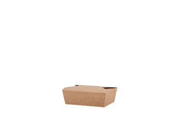 Lunchbox, Snackbox, "All Natural", Kraft-Papier, braun, ohne Kunststoff, fettdicht, 750ml, 140 x 100 x 50 mm