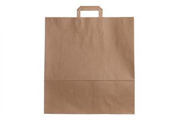Papier Tragetasche groß, neutral braun, reißfest, 450 x 170 x 480 mm