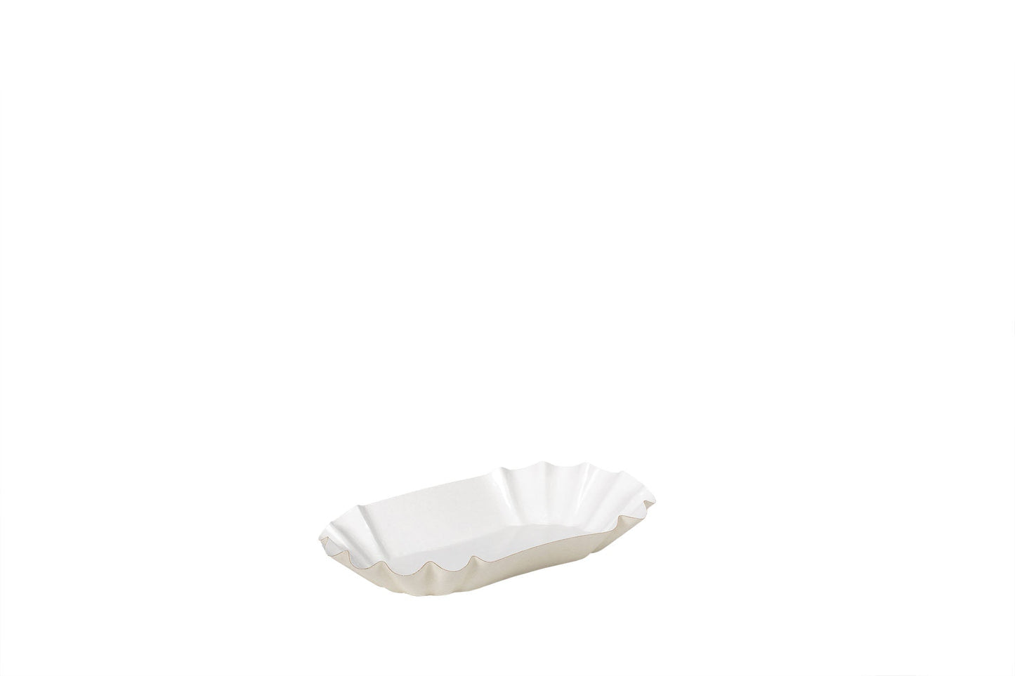 Pappschale KU 0, Pommesschale, rechteckig, beschichtet, weiß, 105 x 175 x 30 mm