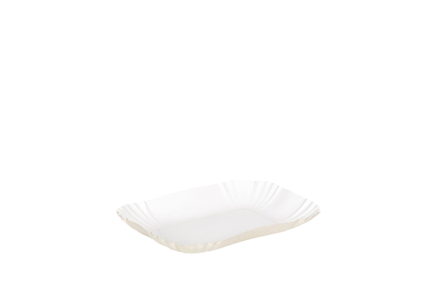 Pappschale 41 KU, Pommesschale, rechteckig, beschichtet, weiß, 130 x 180 x 30 mm