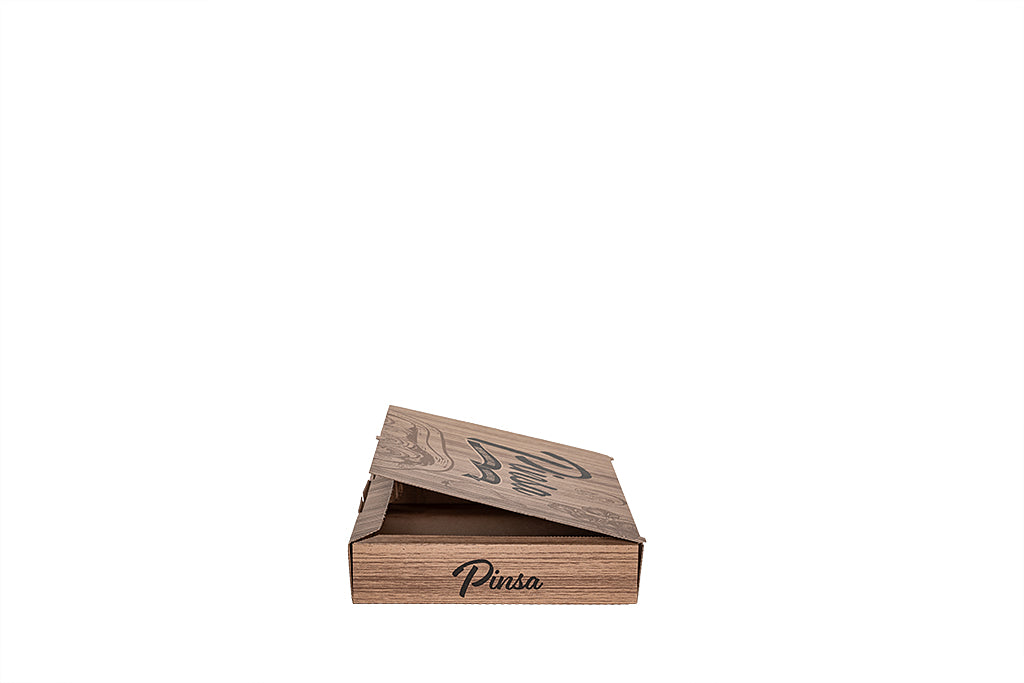 Pinsakarton, Pizzakarton, "Pinsa", braun, 23 x 38 x 5 cm