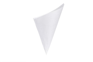 Pommes-, Snack-Tüte, unbedruckt, weiß, dreieckig, Perga 45g/m², Spitztüte 23, 23 x 32,5 cm