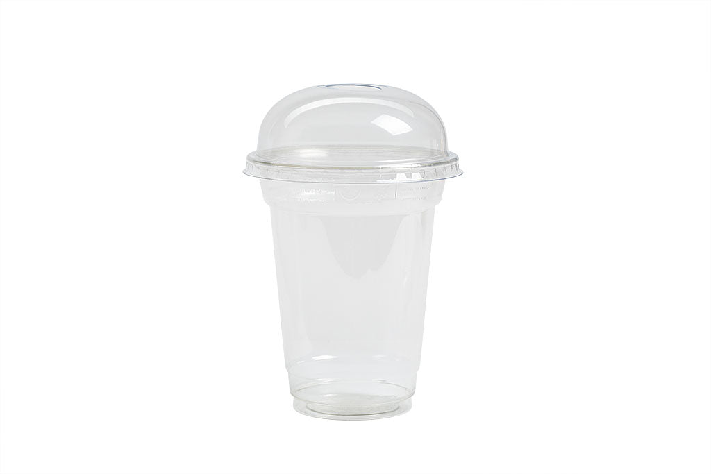 Smoothie Becher, Clear Cup, Kunststoffbecher (rPEt), glasklar, 300ml, 105mm x ⌀95mm