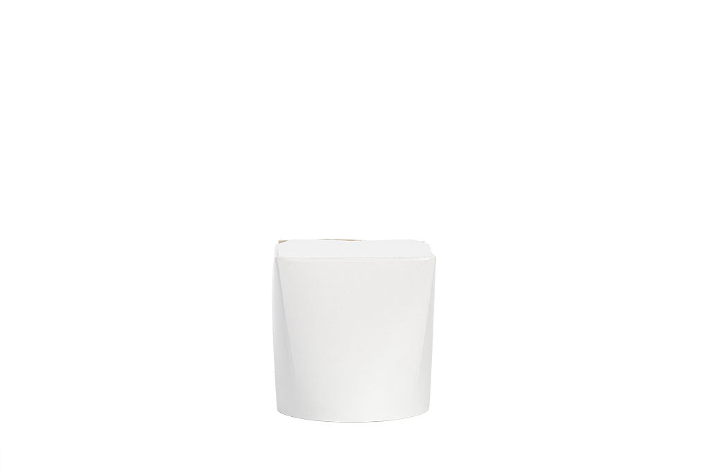 Snackbox, Dönerbox, Asiabox, weiß, unbedruckt, Pappe, 16 OZ, 470 ml, 80 mm x 78 mm x 82 mm
