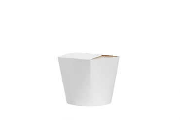 Snackbox, Dönerbox, Asiabox, weiß, unbedruckt, Pappe, 26 OZ, 770 ml, 92 mm x 92 mm x 94 mm
