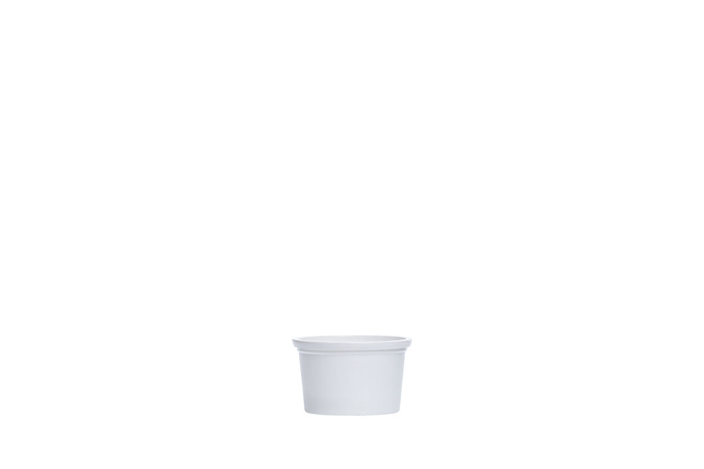 Soßen- und Dippbecher inkl. Deckel, weiß, 30 ml, Rund, ⌀ 4,5 cm, Höhe 2,9 cm