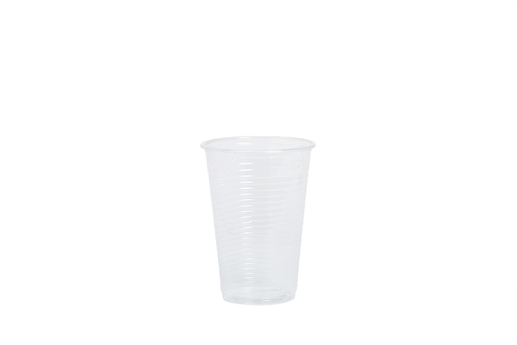 Trinkbecher, Kaltgetränkebecher, mit Eichstrich, aus Kunststoff, transparent, ⌀70mm, 200ml, 8oz