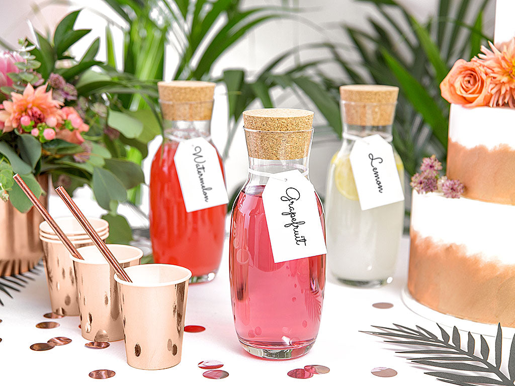 Becher, Pappe, roségold, glänzend, ohne Druck, 220 ml, Ø 7 cm