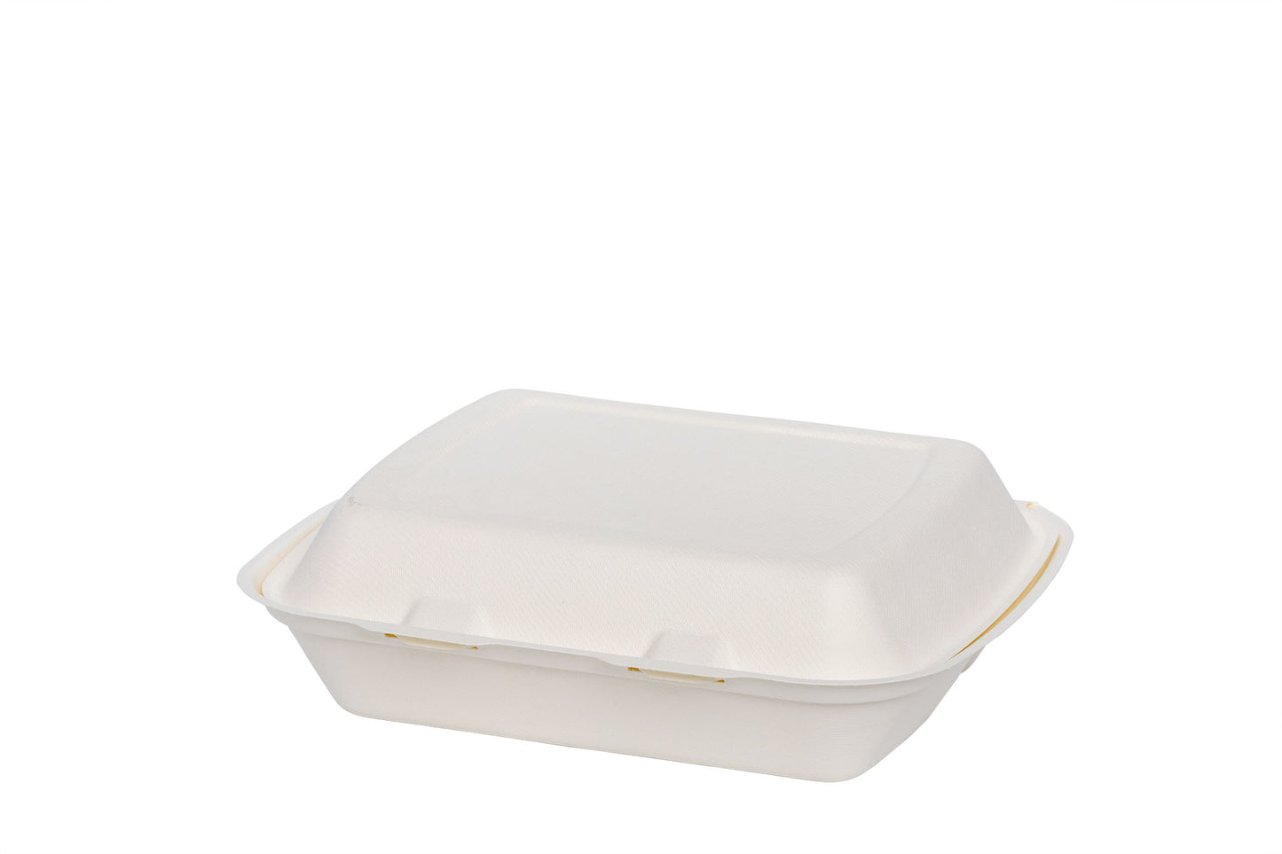Bio Menü-Box, 3-geteilt, aus Bagasse, weiß, 241 x 203 x 69 mm