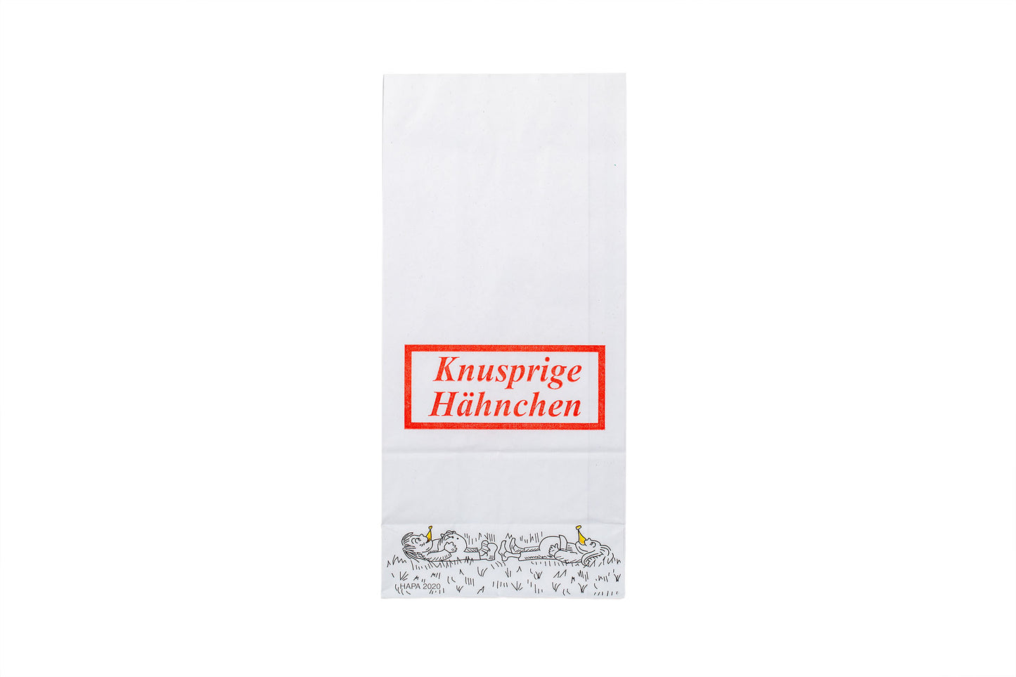 Hähnchen Warmhaltebeutel, 3-lagig, bedruckt, 13 x 8 x 28 cm, Größe 1/1