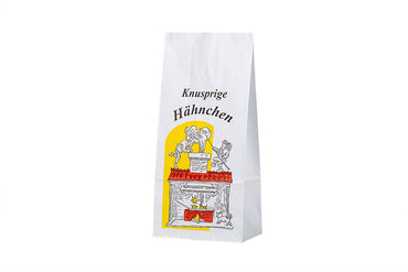 Hähnchen Warmhaltebeutel, 3-lagig, bedruckt, 13 x 8 x 28 cm, Größe 1/1