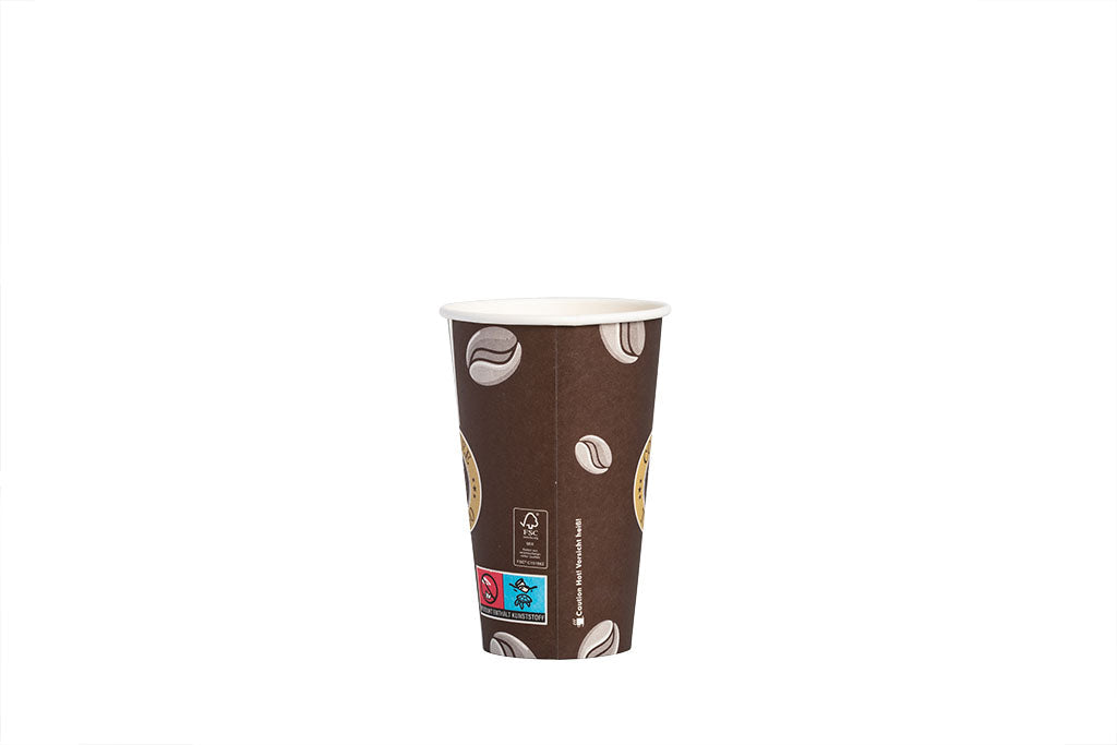Kaffeebecher, Coffee to go Becher, Pappbecher, SLIM, "Topline", Inhalt markierbar, 300ml, 12oz, ⌀ 80 mm