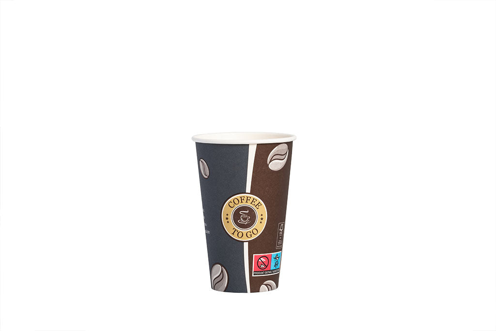Kaffeebecher, Coffee to go Becher, Pappbecher, SLIM, "Topline", Inhalt markierbar, 300ml, 12oz, ⌀80mm