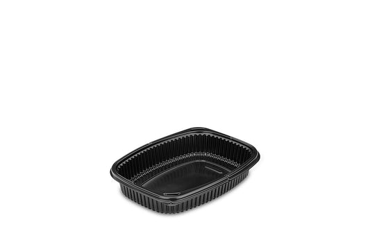 Mehrweg Schale, Cookipack 1250NCD, ungeteilt, schwarz, 1250 ml, 255 x 189 x 45 mm