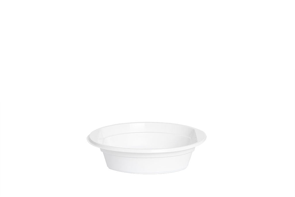 Mehrweg Suppen Schale aus Kunststoff, 350 ml, weiß, wiederverwendbar, Tiefe 4 cm, ⌀14,4 cm