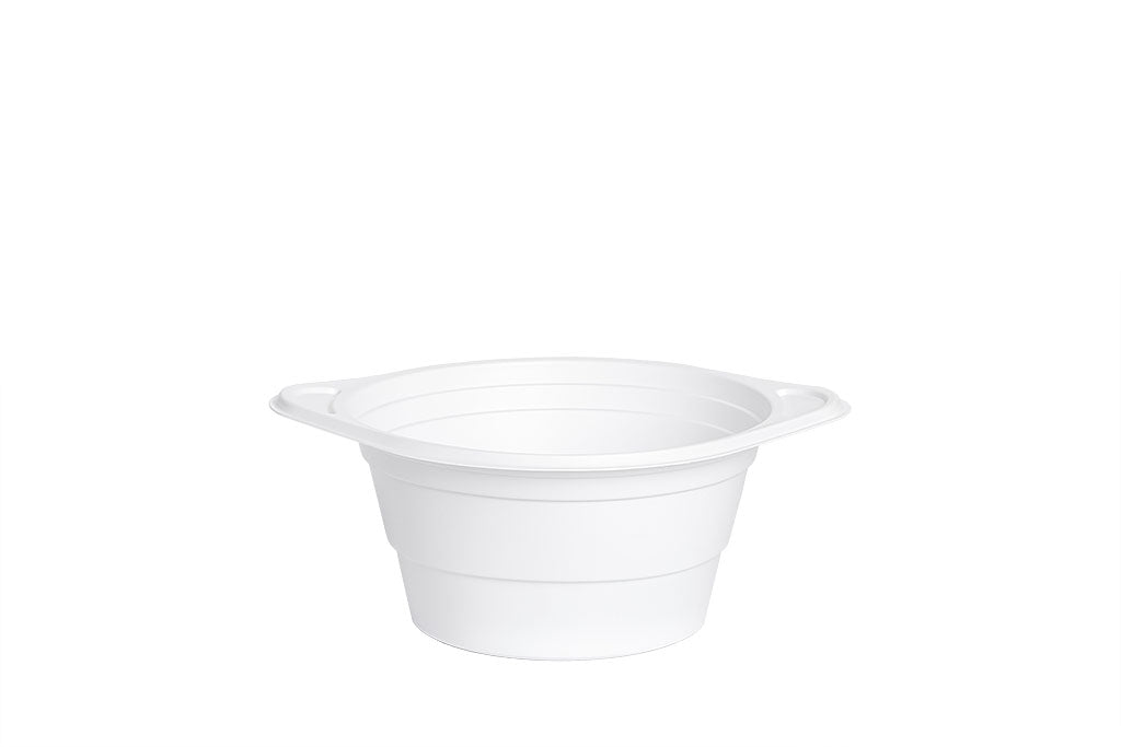 Mehrweg Suppen Schale aus Kunststoff, 750 ml, weiß, wiederverwendbar, – Malik GmbH