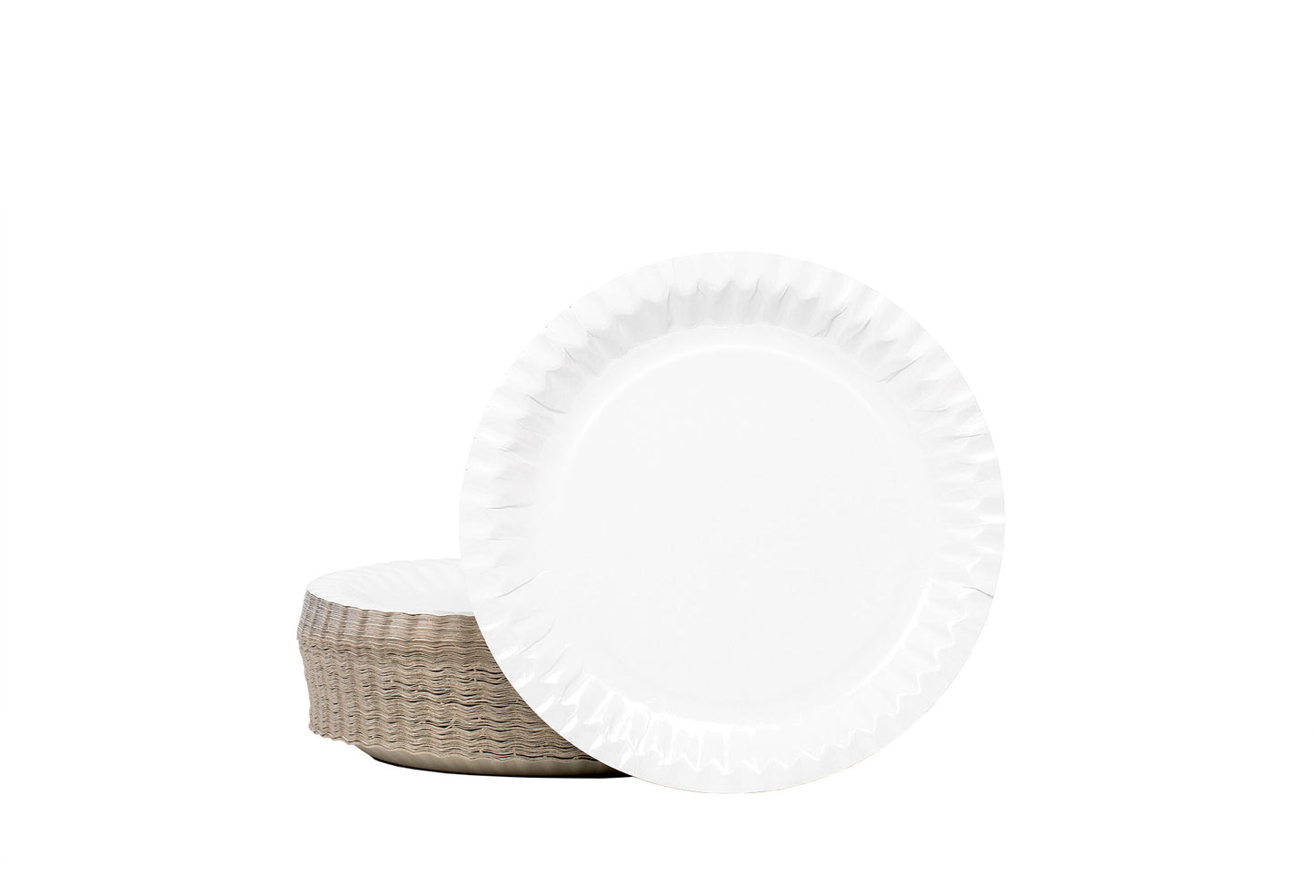 Pappteller, rund, unbeschichtet, weiß, ca. 10 mm tief, Ø 230 mm