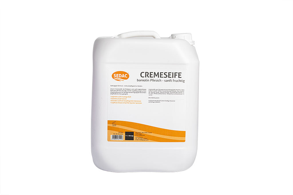 SEDAC Cremeseife, baniolin Pfirsich, sanft fruchtig, pH-hautneutral, 10L