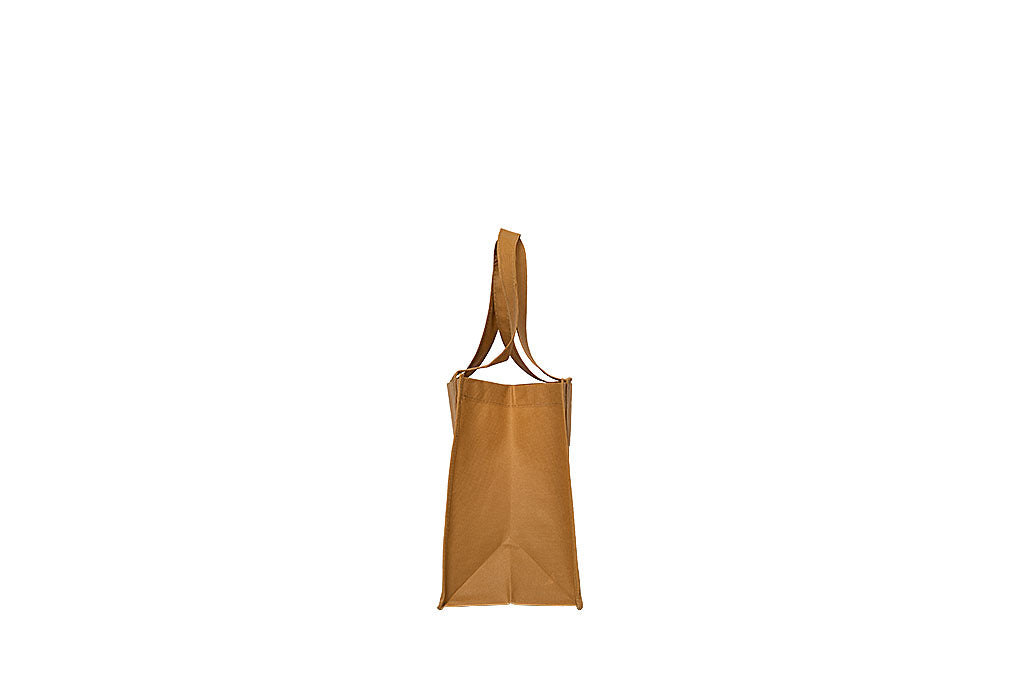 Shoppertasche, Mehrweg- Vliestasche aus PP, Klimaschonend und recycelbar, beige, 320 x 200 x 320 mm