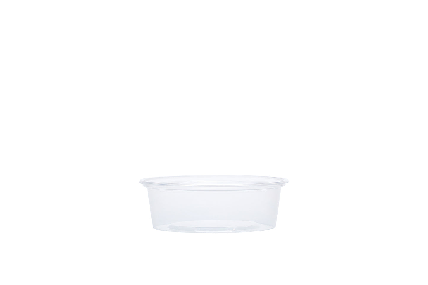 Soßen- und Dippbecher inkl. Deckel, transparent, 50 ml, Rund, ⌀ 7 cm, Höhe 2,3 cm
