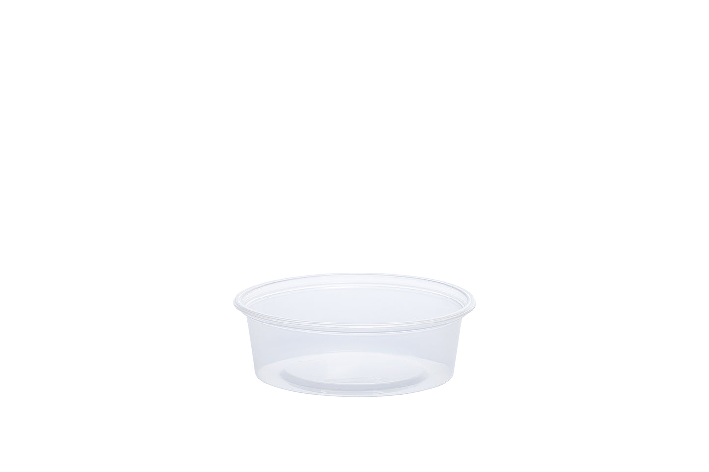 Soßen- und Dippbecher inkl. Deckel, transparent, 50 ml, Rund, ⌀ 7 cm, Höhe 2,3 cm