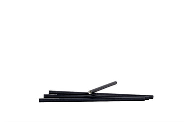 Trinkhalme, Jumbo Strohhalme aus Papier, gerade, schwarz, 230 mm lang, ⌀8 mm