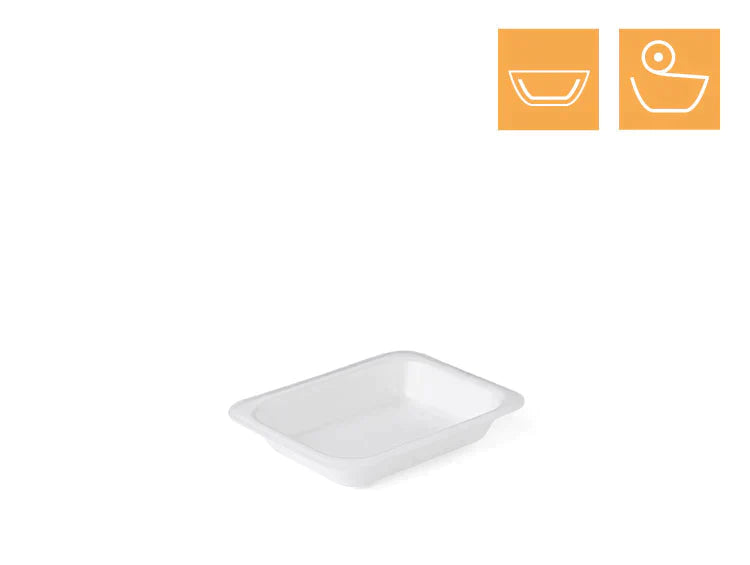 XPS Siegelschale C, Typ 614, laminiert, ungeteilt, weiß, 900 ml, 234 x 184 x 40 cm