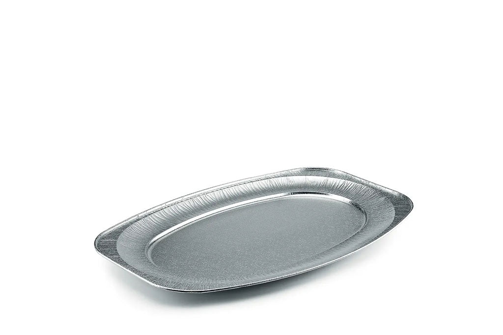 Alu-Platte, Servierplatte, oval, groß, 550 x 360 mm, Typ V550G, 100 Stück