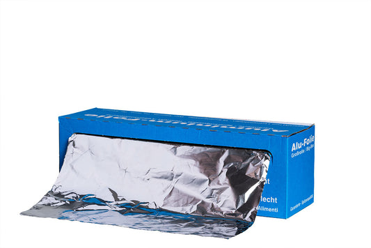 Alufolie im Spenderkarton, extra stark 14µ, reißfest, 30 cm breit, 150 m lang
