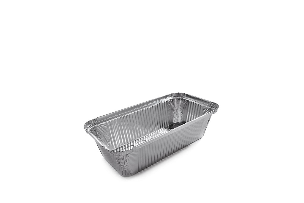 Aluschale, Alu-Menüschale, ungeteilt, hochstehender Rand für Alukarton-Deckel, 901 ml, 218 x 113 x 54 mm, Typ R14L