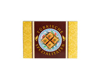 Baklava Karton, Faltschachtel, bedruckt, beschichtet, für ca. 1.000g Inhalt, 255 x 175 x 40 mm