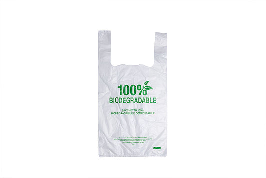 Bio Hemdchentragetasche, 270 x 140 x 480 mm, weiß, kompostierbar nach DIN EN 13432