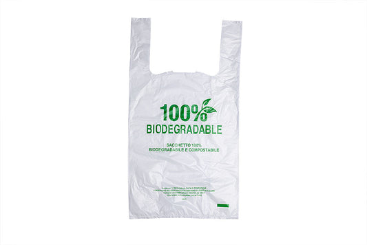 Bio Hemdchentragetasche, 300 x 180 x 600 mm, weiß, kompostierbar nach DIN EN 13432