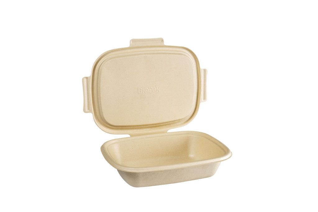 Bio Shield Menü-Box, "BioPak", ungeteilt, aus Bagasse, braun, 1200 ml, 270 x 205 x 60 mm