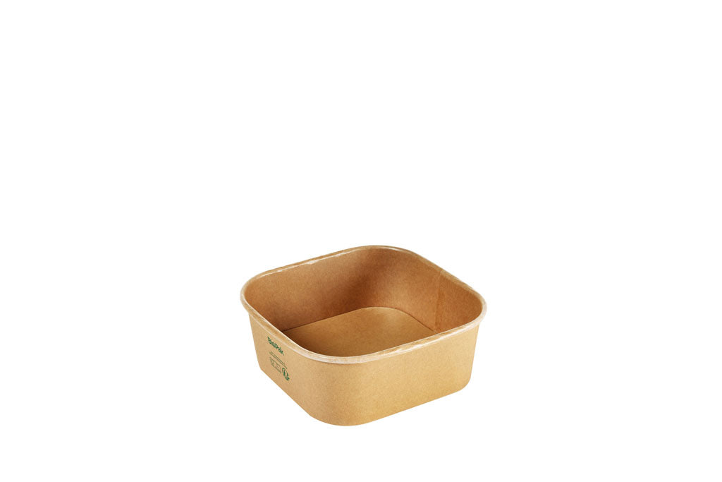 Bio Pak Brick Box, Größe L, ungeteilt, braun, FSC™ zertifizierter Karton, 1200 ml, 172 x 170 x 65 mm