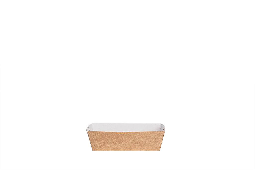 Bio Pappschale, Snackschale für Pommes und/oder Currywurst, "All Natural", mittel, 140 mm x 70 mm x 45 mm