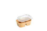 Bio Pak Brick Box, Größe M, 2-geteilt, braun, FSC™ zertifizierter Karton, 250+250 ml, 171 x 118 x 57 mm