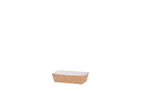 Bio Pappschale, Snackschale für Pommes und/oder Currywurst, "All Natural", klein, 120 mm x 60 mm x 37 mm