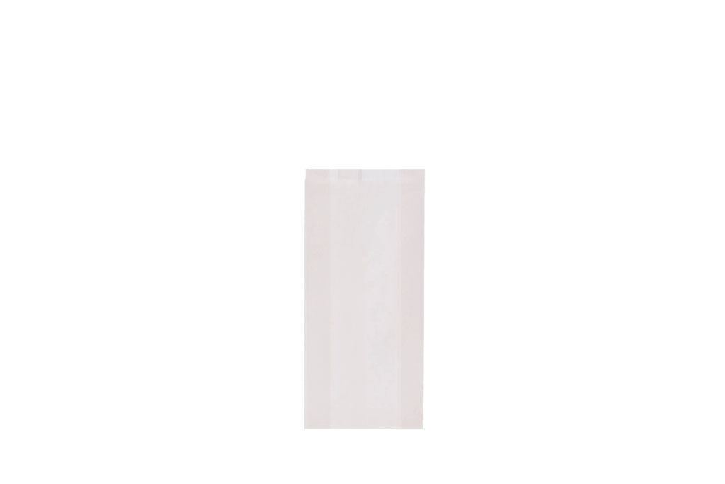 Faltenbeutel, Bäckerfaltenbeutel, weiß, undruckt, Typ 419, 12 + 5 x 28 cm